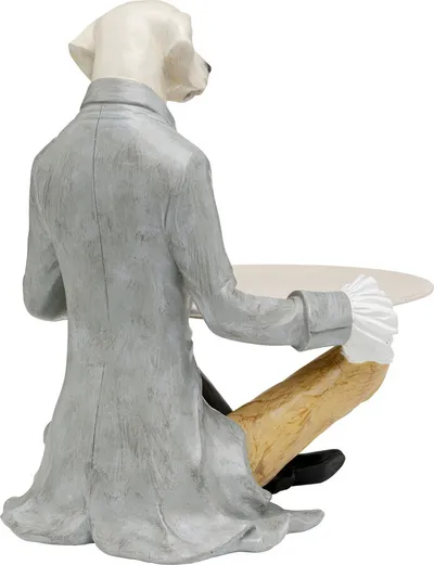 Figurka dekoracyjna GENTLEMAN DOG TRAY 29 cm - wielokolorowy