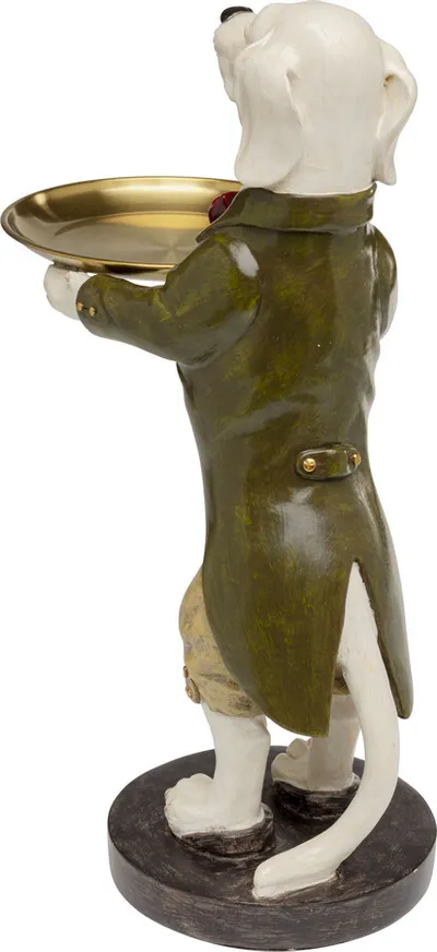 Figurka dekoracyjna GENTLEMAN DOG TRAY 43 cm - wielokolorowy