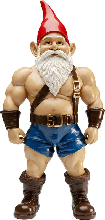Figurka dekoracyjna GNOME MUSCLE 60 cm - wielokolorowy