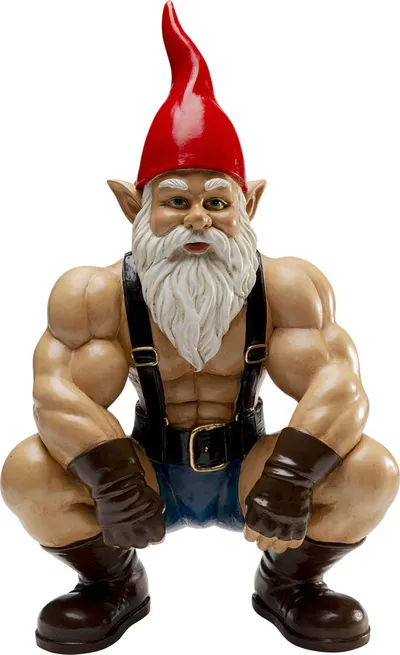 Figurka dekoracyjna GNOME MUSCLE 48 cm - wielokolorowy