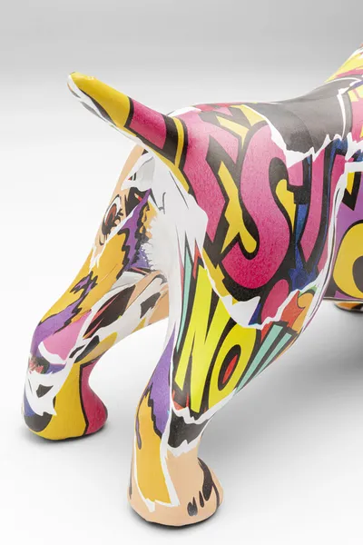 Figurka dekoracyjna GRAFFITI PIXEL DOG 35 cm - wielokolorowy