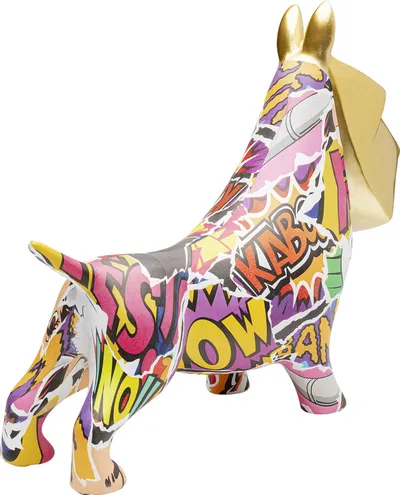 Figurka dekoracyjna GRAFFITI PIXEL DOG 35 cm - wielokolorowy