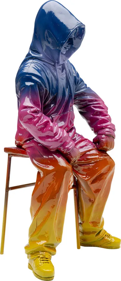 Figurka dekoracyjna STREET ART BOY Rainbow - wielokolorowy