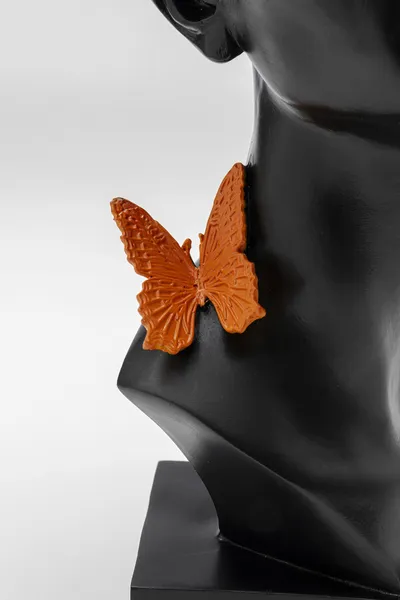 Figurka dekoracyjna BUTTERFLY LADY - czarny/kolorowy