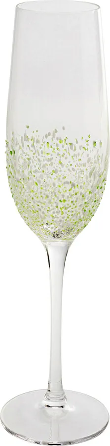Kieliszek do szampana CONFETTI 320 ml - zielony