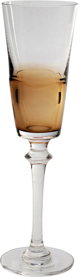 Kieliszek do szampana MIMI AMBER 24 cm - transparentny/brązowy