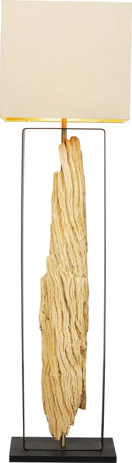 Lampa podłogowa NATURE STEM - biały/naturalny