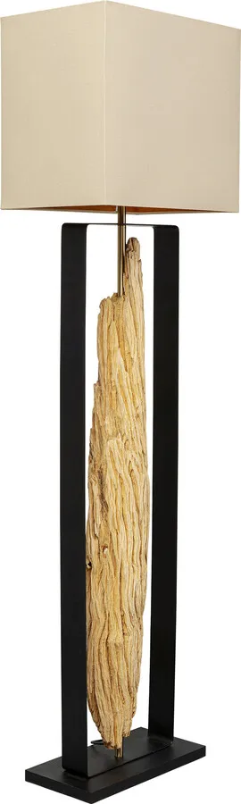 Lampa podłogowa NATURE STEM - biały/naturalny