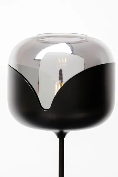 Lampa podłogowa SMOKE GOBLET BALL - czarny