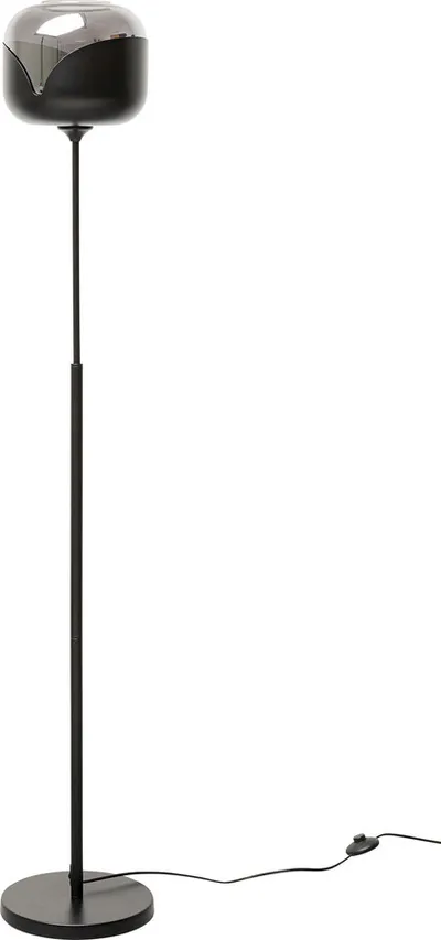 Lampa podłogowa SMOKE GOBLET BALL - czarny