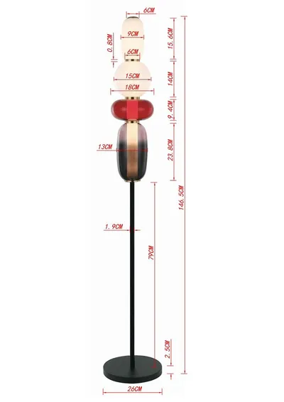 Lampa podłogowa SUGAR - wielokolorowy