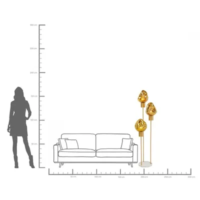 Lampa podłogowa SUPERNOVA AMBER - złoty