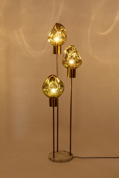 Lampa podłogowa SUPERNOVA AMBER - złoty