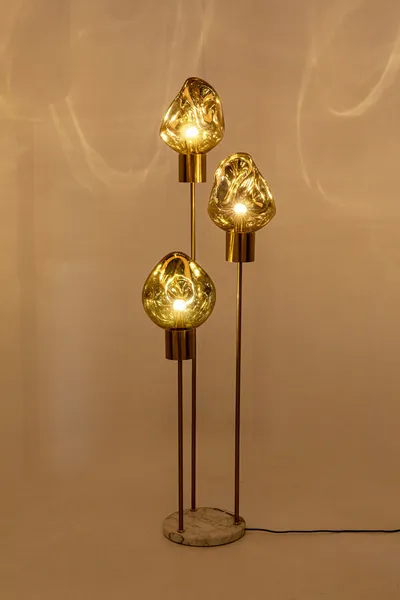 Lampa podłogowa SUPERNOVA AMBER - złoty