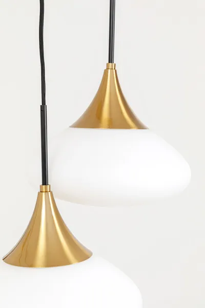 Lampa wisząca GOCCE - biały/złoty