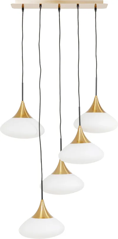Lampa wisząca GOCCE - biały/złoty