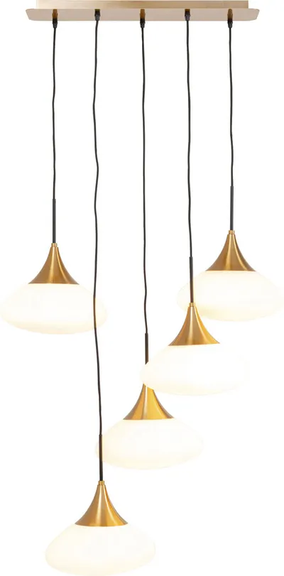 Lampa wisząca GOCCE - biały/złoty