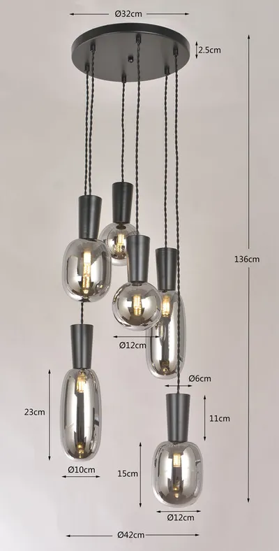 Lampa wisząca ROMEO - czarny