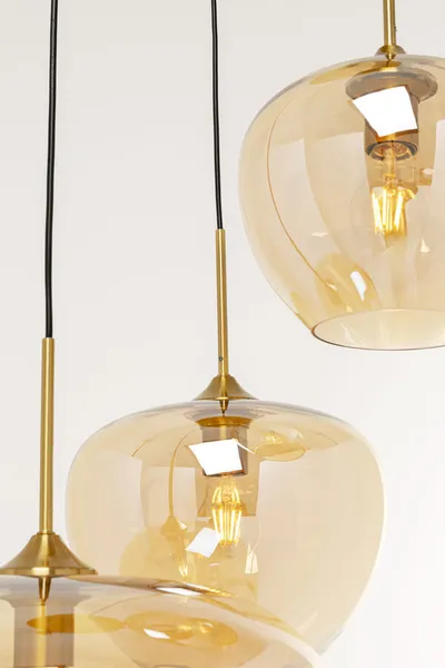 Lampa wisząca SPHERE AMBER - bursztynowy/złoty