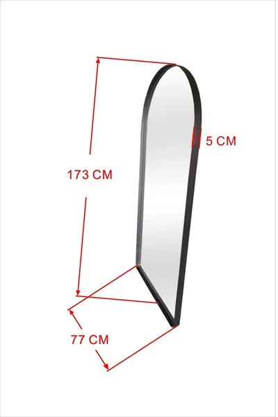 Lustro wiszące BELLA 77x173 - czarny
