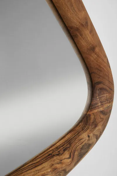 Lustro w drewnianej ramie JORGE 101x62 - naturalny