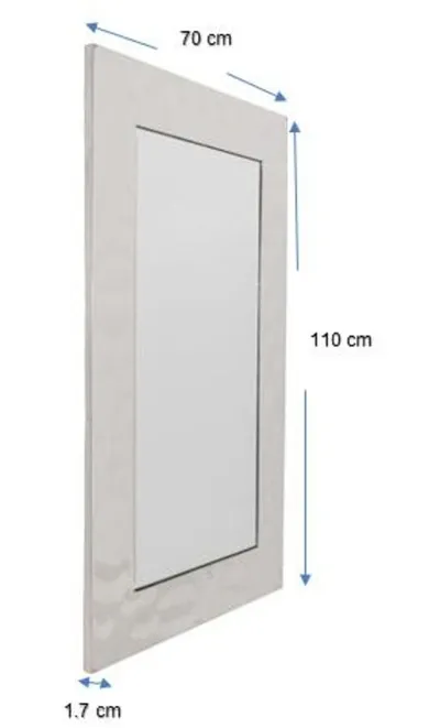 Lustro ścienne CALDERA 70x110 - srebrny