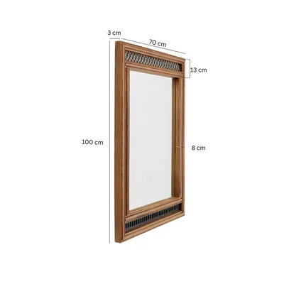 Lustro ścienne GINO 70x100 - brązowy