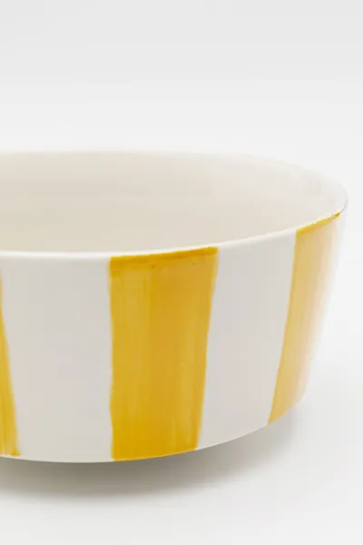Miska COCINA STRIPES 600 ml - biały/żółty