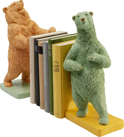 Podpórki na książki BEAR PARTY - pomarańczowy/zielony