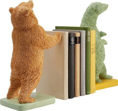 Podpórki na książki BEAR PARTY - pomarańczowy/zielony