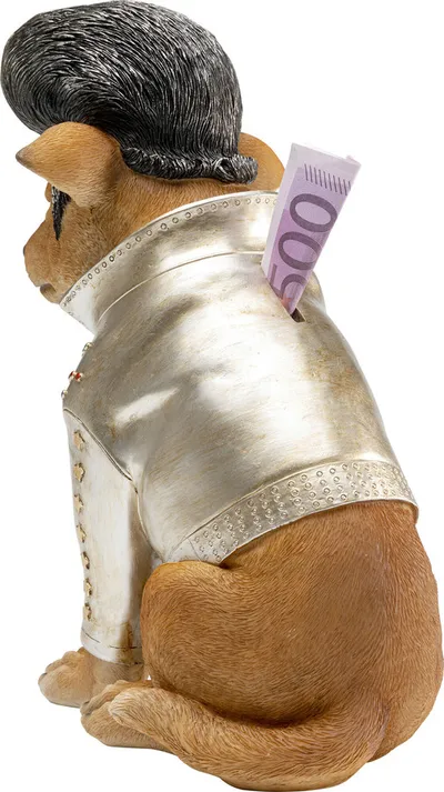 Skarbonka KING DOG - brązowy/srebrny