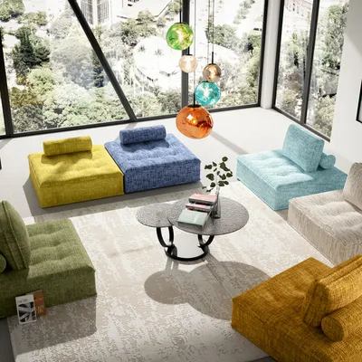 Element sofy modułowej PORTOFINO - jasny niebieski