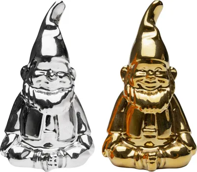 Solniczka i pieprzniczka GNOME - srebrny/złoty