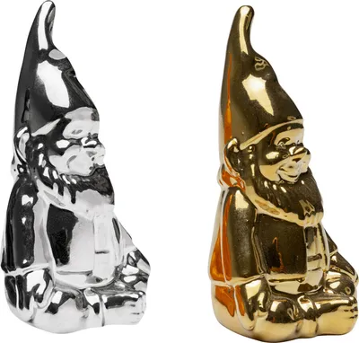 Solniczka i pieprzniczka GNOME - srebrny/złoty