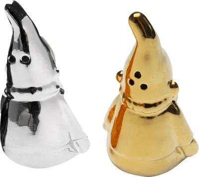 Solniczka i pieprzniczka GNOME - srebrny/złoty