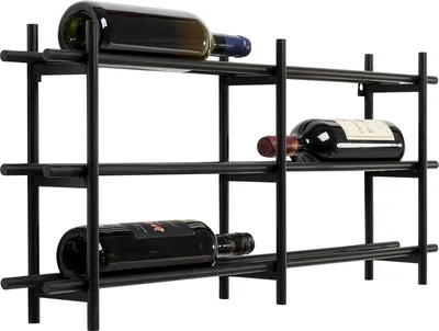 Regał na wino CAPE TOWN 80x34 - czarny