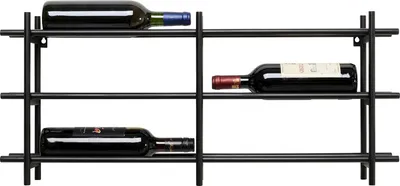 Regał na wino CAPE TOWN 80x34 - czarny