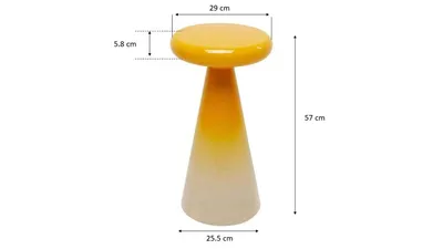 Stolik pomocniczy okrągły RICI COLORE 30 cm - żółty