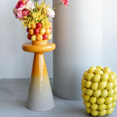 Stolik pomocniczy okrągły RICI COLORE 30 cm - żółty