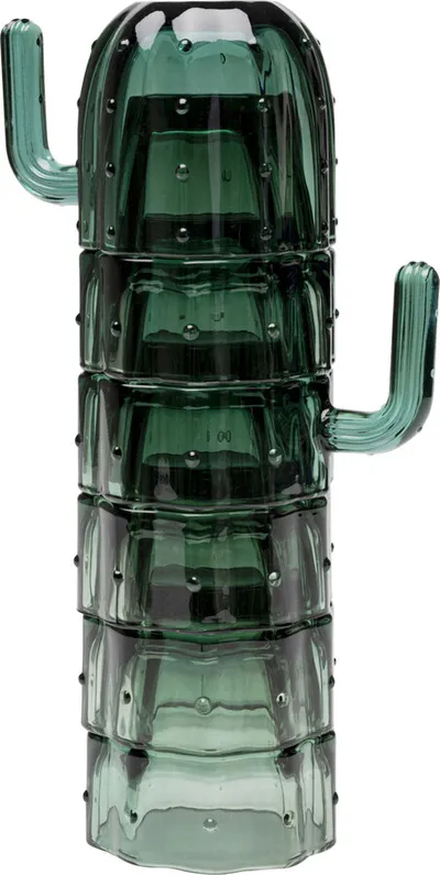 Zestaw 6 szklanek CACTUS - zielony