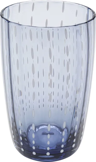 Szklanka CLUE 380 ml - transparentny/niebieski