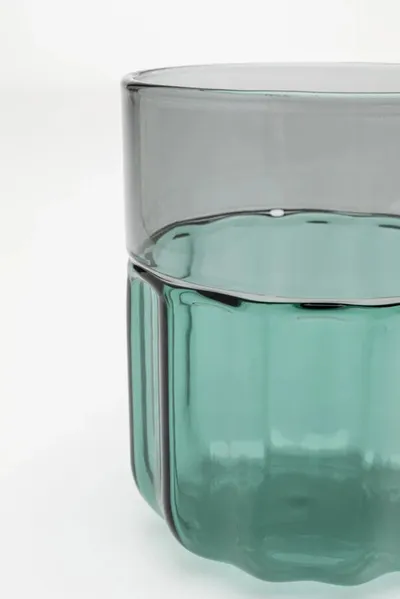 Szklanka DUETTO BASE - transparentny/niebieski