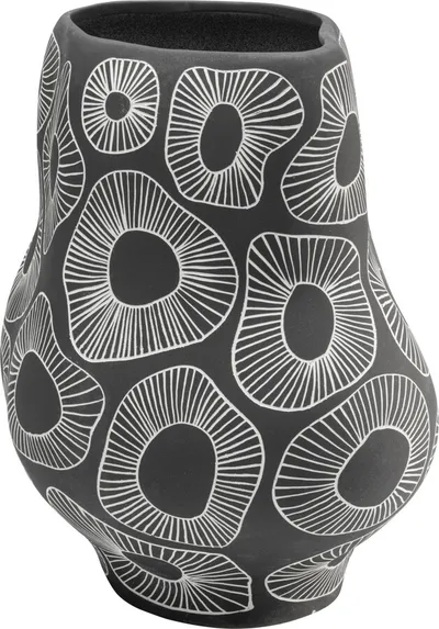 Wazon ANEMONE 33 cm - szary