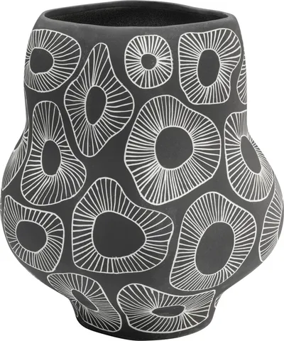 Wazon ANEMONE 33 cm - szary