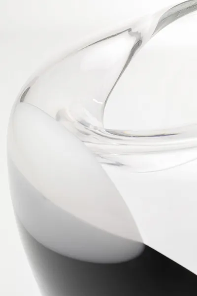 Wazon szklany BALANCE 27 cm - transparentny/czarny