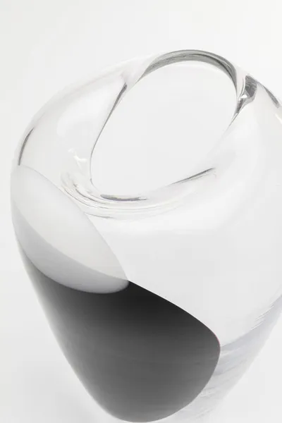 Wazon szklany BALANCE 27 cm - transparentny/czarny