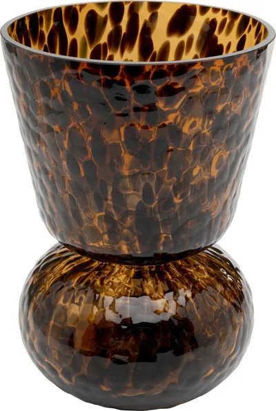 Wazon szklany CARAMEL 25 cm - brązowy