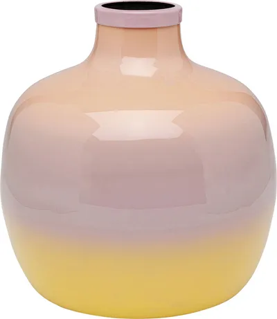 Wazon RICI 19 cm - różowy/żółty