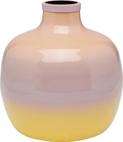 Wazon RICI 19 cm - różowy/żółty