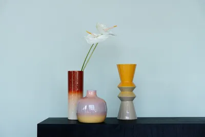 Wazon RICI 19 cm - różowy/żółty